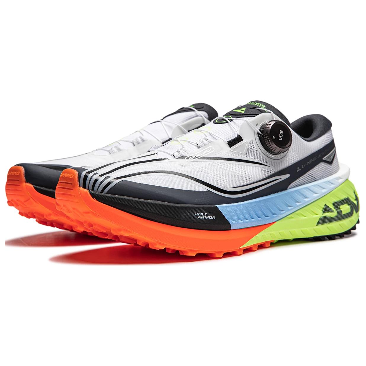 Li Ning De Lucas PRO Cushioning, Wear Resistant Low top Running Shoes Unisex White Black Blue