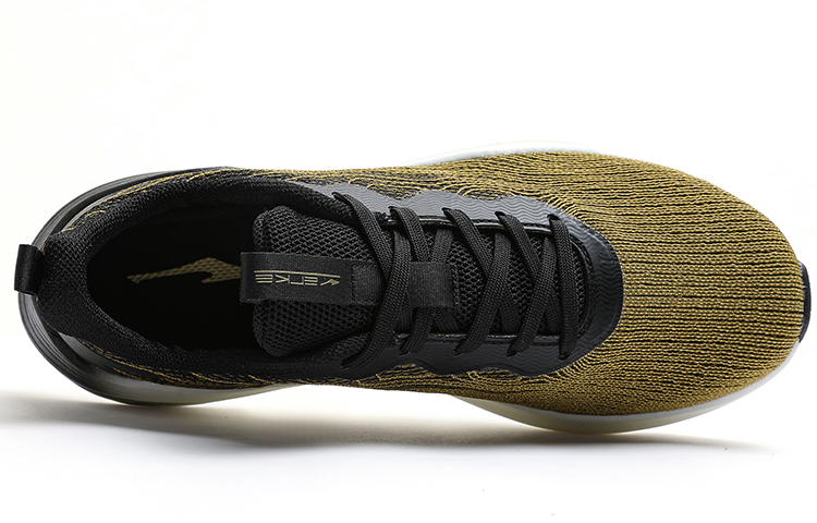 Erke Yidan Collection Lightweight Low top Running Shoes Men’s Black Gold