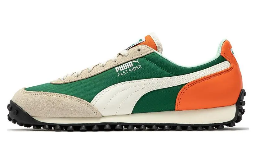 Puma Fast Rider Beige Green Orange