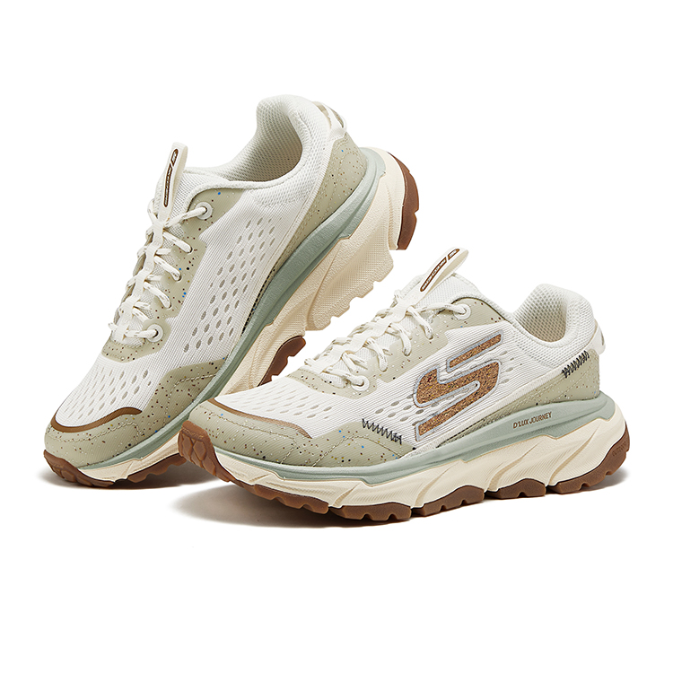 Skechers D’LUX JOURNEY Abrasion Resistant Abrasion Resistant Low top Running Shoes Women’s White Green