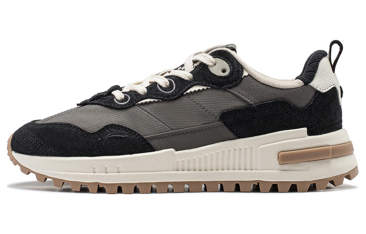 Li Ning Riding The Wind 2.0 Slip Resistant Abrasion Resistant Low top Casual Shoes Women's Gray Black
