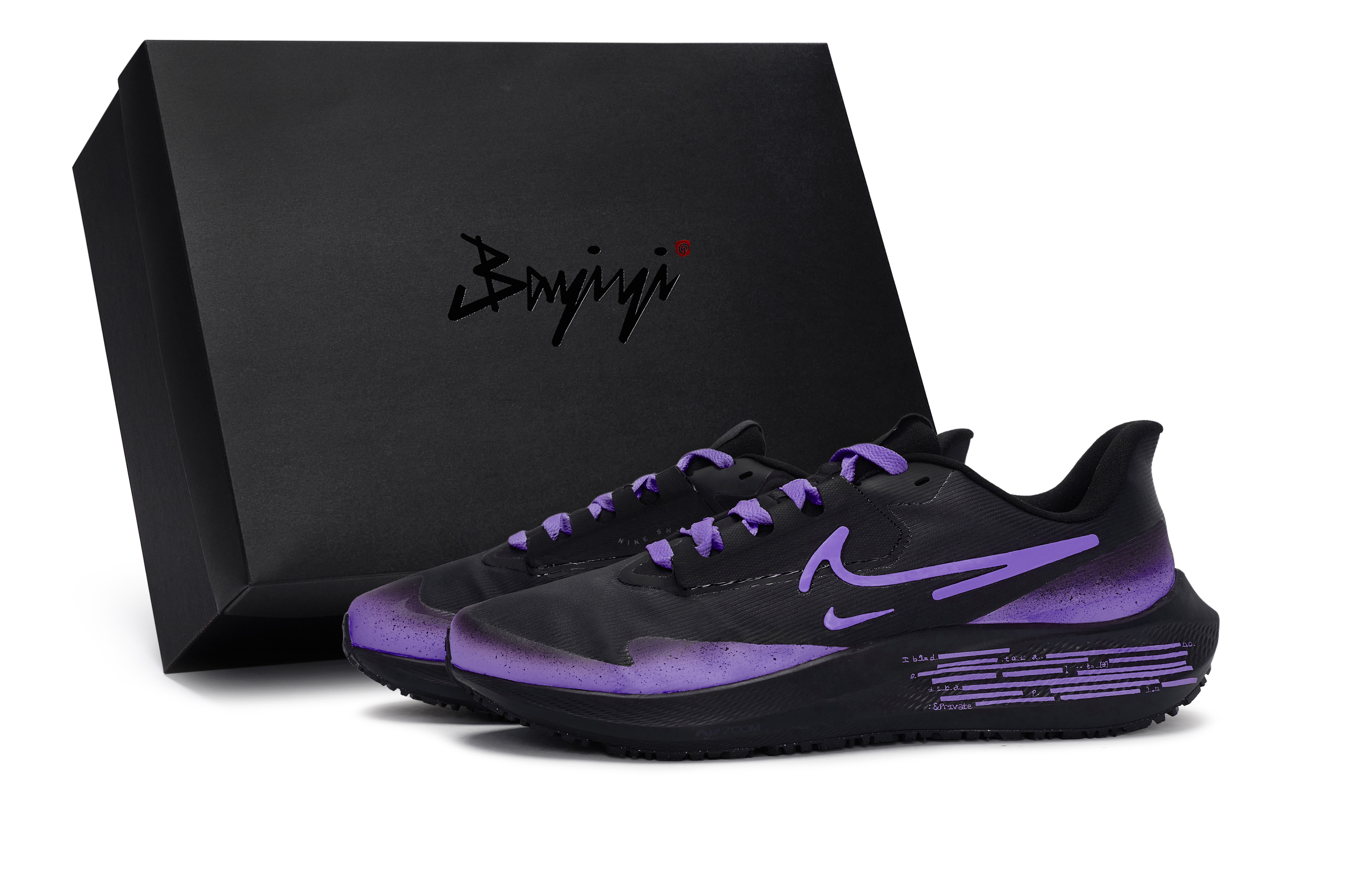 Nike Air Zoom Pegasus 39 Slip Resistant Abrasion Resistant Low top Running Shoes Men’s Black Purple