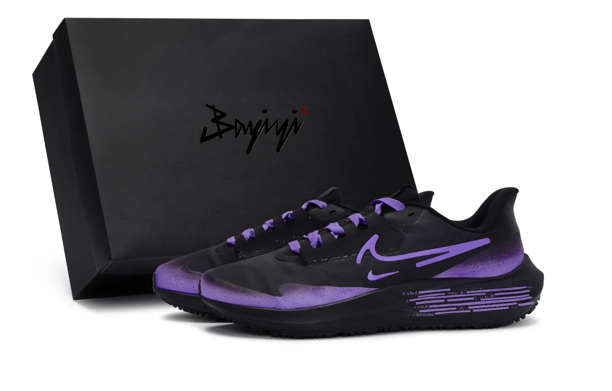 Nike Air Zoom Pegasus 39 Slip Resistant Abrasion Resistant Low top Running Shoes Men's Black Purple