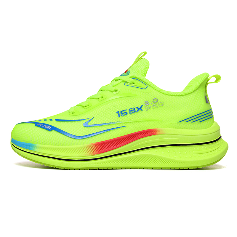 PALATIAL Light Breeze Running Shoes Unisex Low Top Gray Black/Neon Green/Black Purple/White Orange/Orange Red/Youth Green