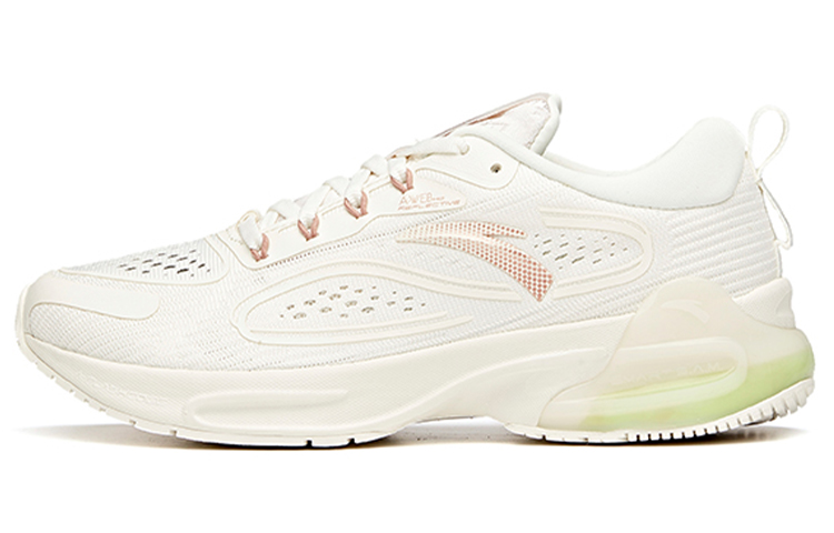 Anta Tron 1.0 Fabric Cushioning Slip Resistant Abrasion Resistant Breathable Low top Running Shoes Women's White