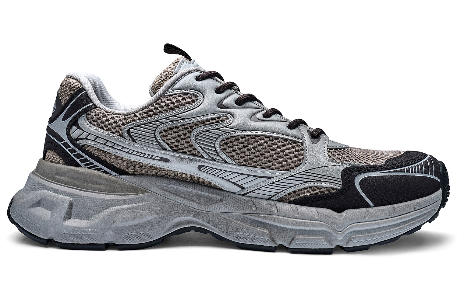 Kappa Slip Resistant Abrasion Resistant Low top Casual City Commuting Casual Running Shoes Unisex Gray