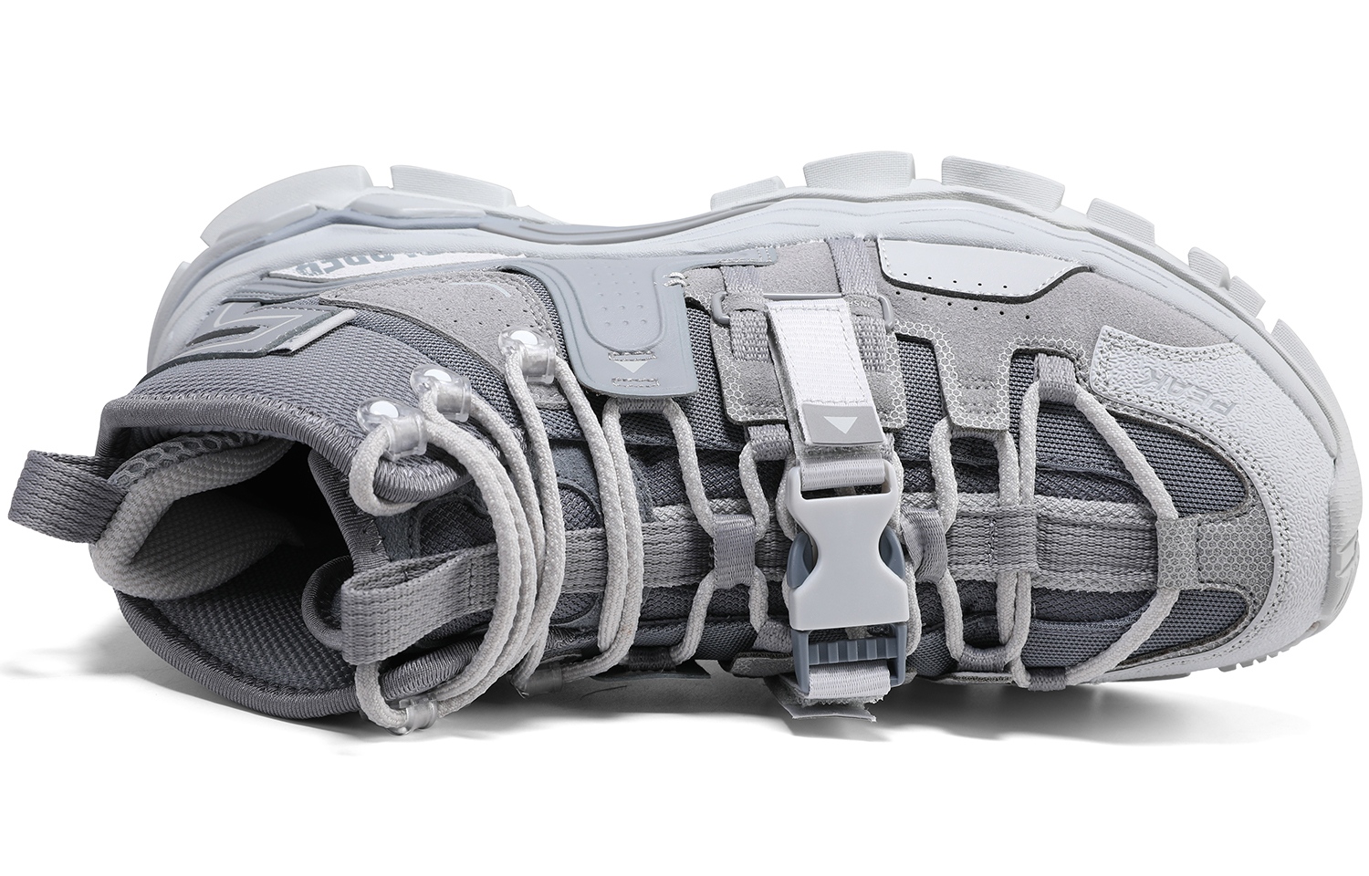 PEAK Cushioning Slip Resistant High top Running Shoes Men’s Silver Gray