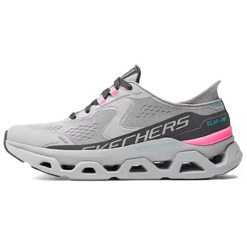 Skechers Glide Step Altus Cushioning Low top Running Shoes Women's Gray Pink