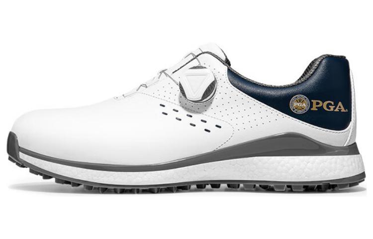 PGA Cushioning, Wear Resistant Low top Golf Shoes Men’s White Cyan