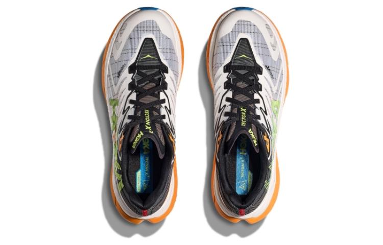 HOKA ONE ONE Tecton X Cushioning, Wear Resistant Low top Running Shoes Men’s White Green Orange