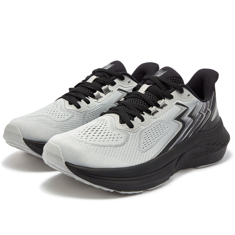 361° International Cables Phoeni Cushioning Slip Resistant Abrasion Resistant Low top Running Shoes Unisex Black Gray