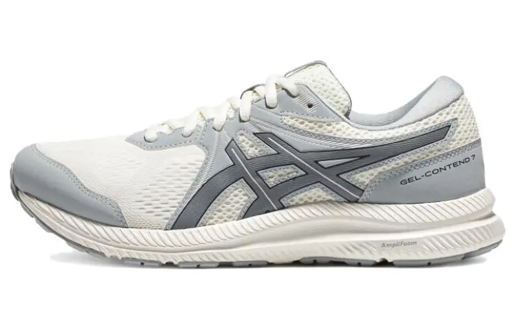 ASICS Gel Contend 7 Comfortable Low top Running Shoes Men's Beige Blue