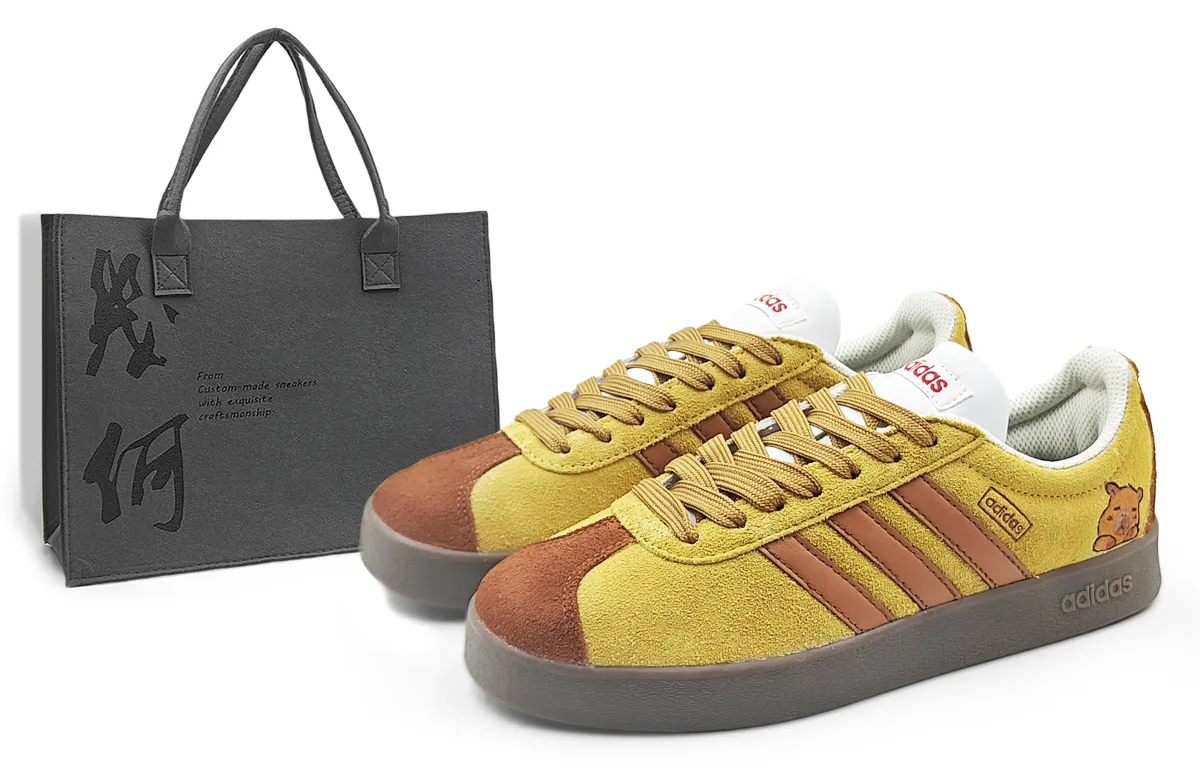 Adidas VL COURT 2.0 Cushioning, Wear Resistant Low top Skateboard Shoes Brown