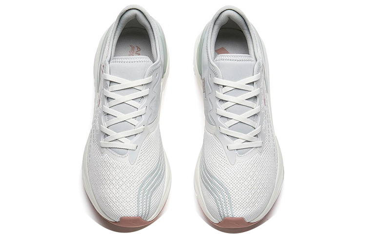 Anta Tron 2.0 Cushioning Slip Resistant Abrasion Resistant Low top Running Shoes Women’s White Pink Green