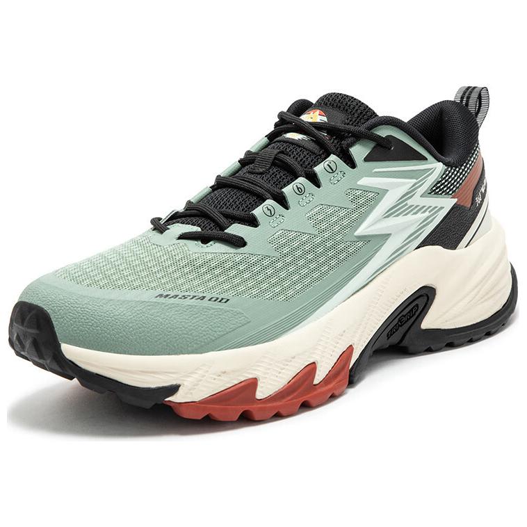 361° Cushioning Abrasion Resistant Cushioning, Wear Resistant Low top Trail Running Shoes Men’s Green Red Black