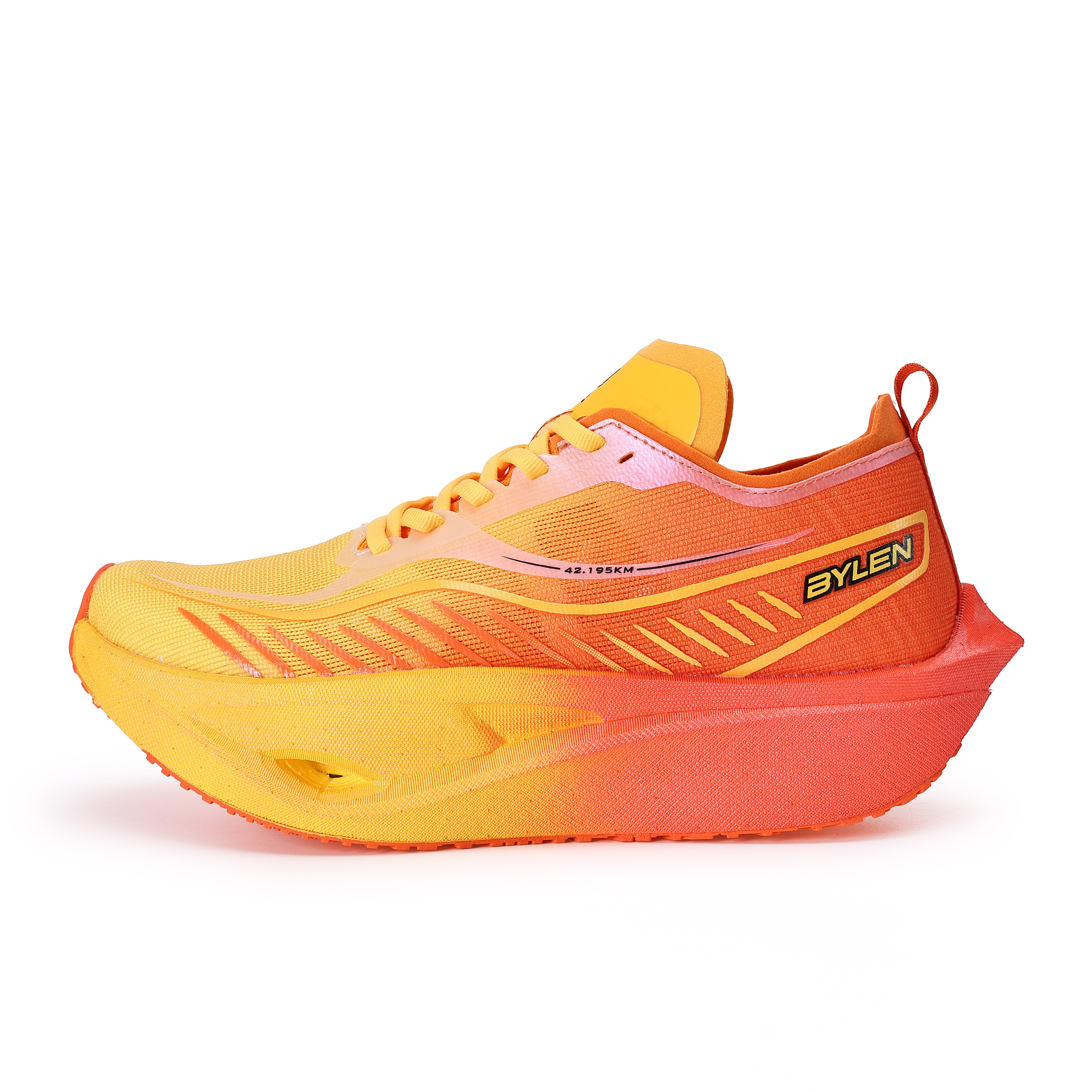 BYLEN Cushioning Slip Resistant Abrasion Resistant Waterproof Low top Running Shoes Unisex Good Things Double Orange