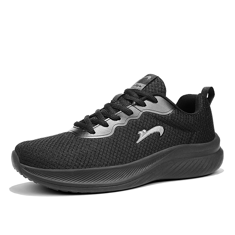 K bird Comfortable Cushioning Breathable Low top Casual Running Shoes Men’s Black
