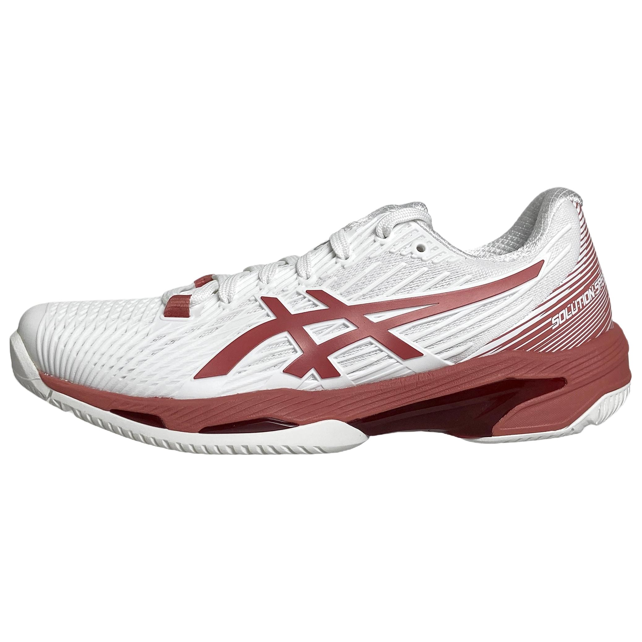 ASICS Solution Speed FF 2 Comfortable Low Top Tennis Shoes Women's White Red