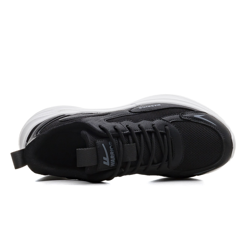 Warrior Low top Casual Sprint Running Shoes Unisex Black White