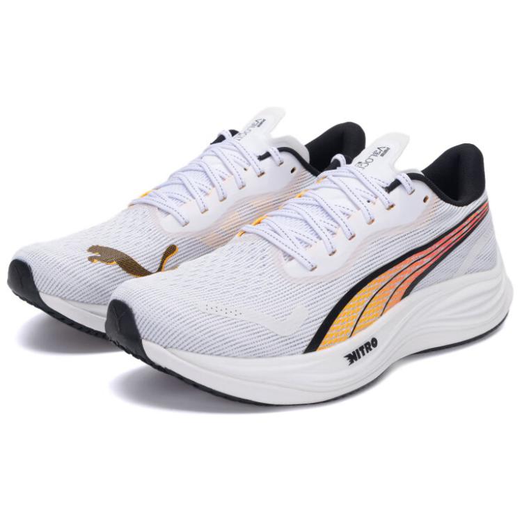 PUMA Velocity Nitro 3 Abrasion Resistant Low top Casual Running Shoes Men’s Black White