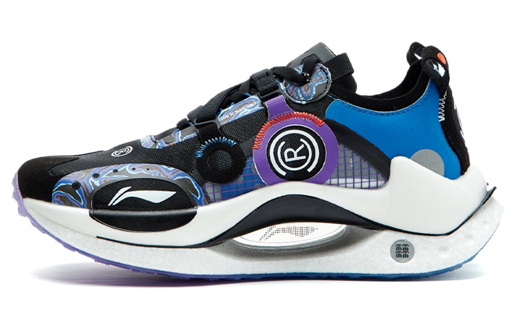 Li Ning Shadow CRC Running Shoes Women’s Low Top Black/Fluorescent Grape Purple