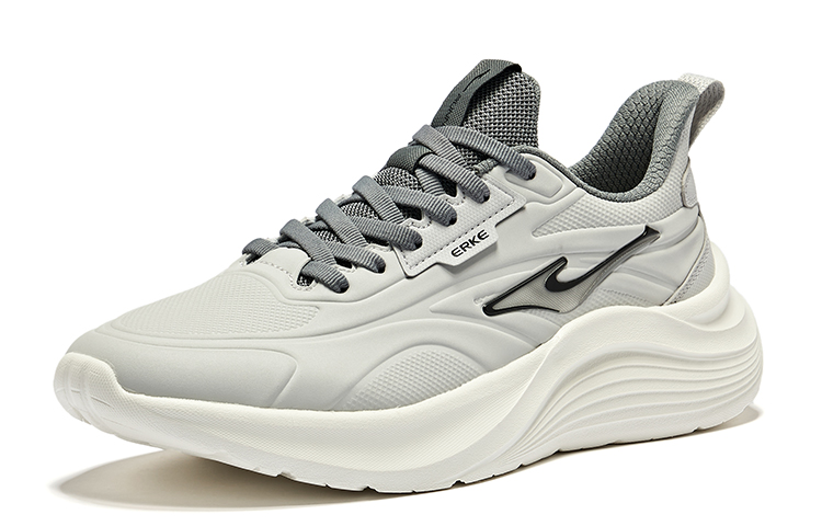 Erke Cushioning Abrasion Resistant Cushioning, Wear Resistant Low top Running Shoes Men’s Mist Gray Steel Gray