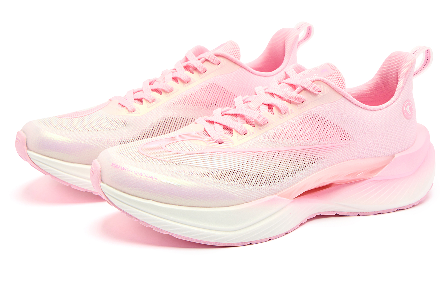 QIAODAN Flying Shadow TEAM3.0 Low top Q KUNGFU PRO Technology Training Running Shoes Men’s White Pink