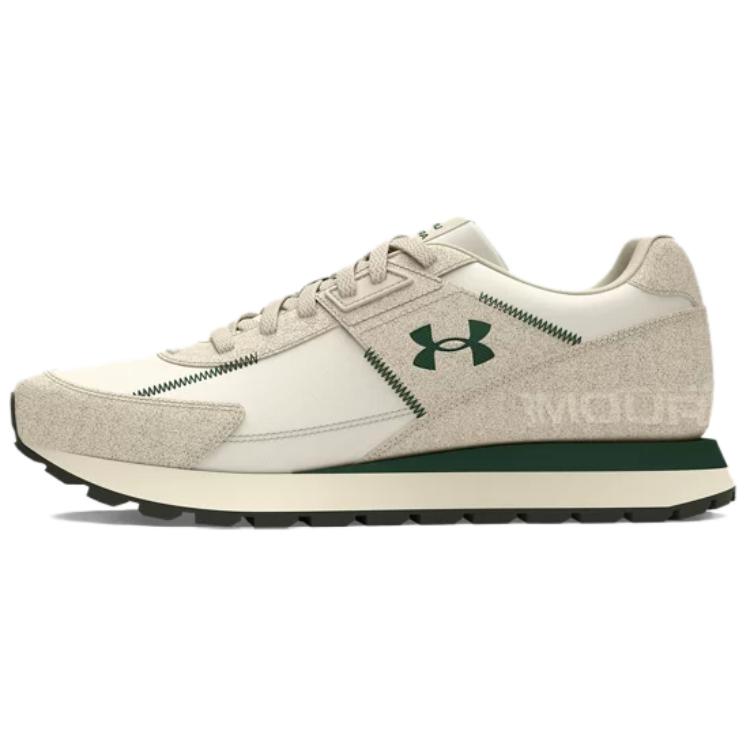 Мужские кроссовки Under Armour Essential UA (бело-зеленые)