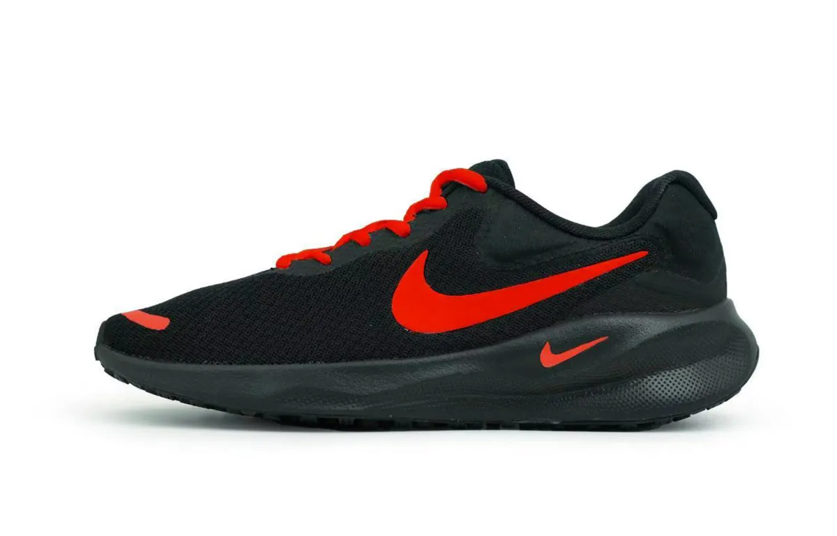 Nike REVOLUTION 7 Abrasion Resistant Low top Running Shoes Men's Red