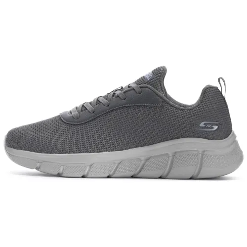 Skechers BOBS B FLEX Lace Up Low top Casual Running Shoes Men's Gray