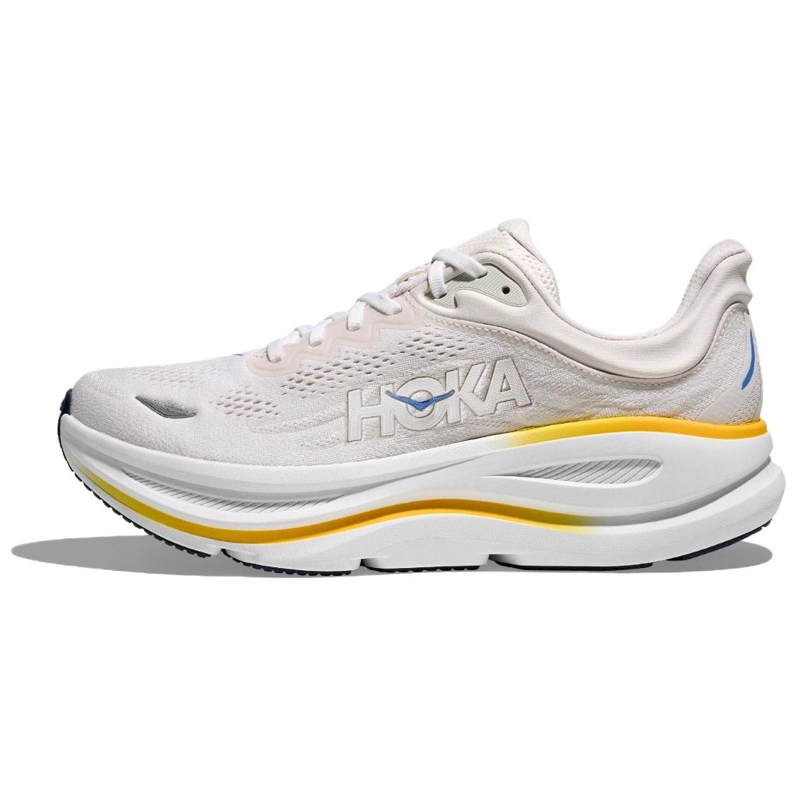 HOKA ONE ONE Bondi 9 Supercritical Foam Midsole Casual Trail Running Shoes Men’s White