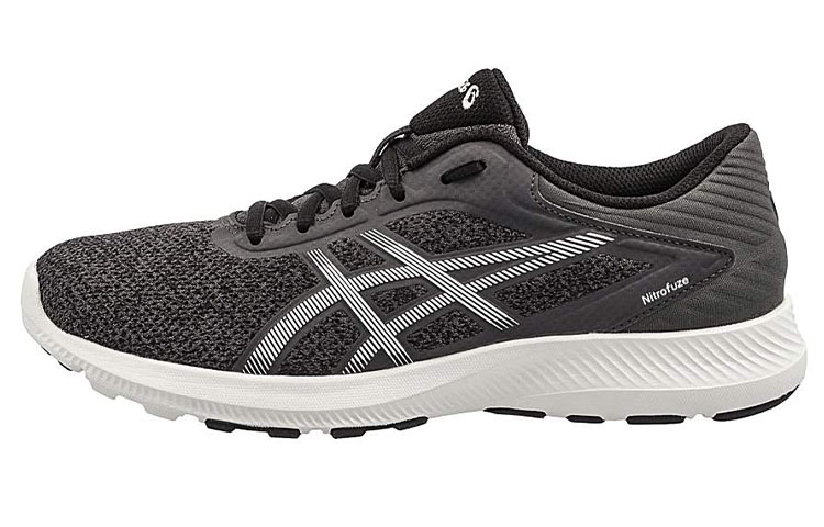 Asics Nitrofuze Sports Low top Running Shoes Men's Black Silver