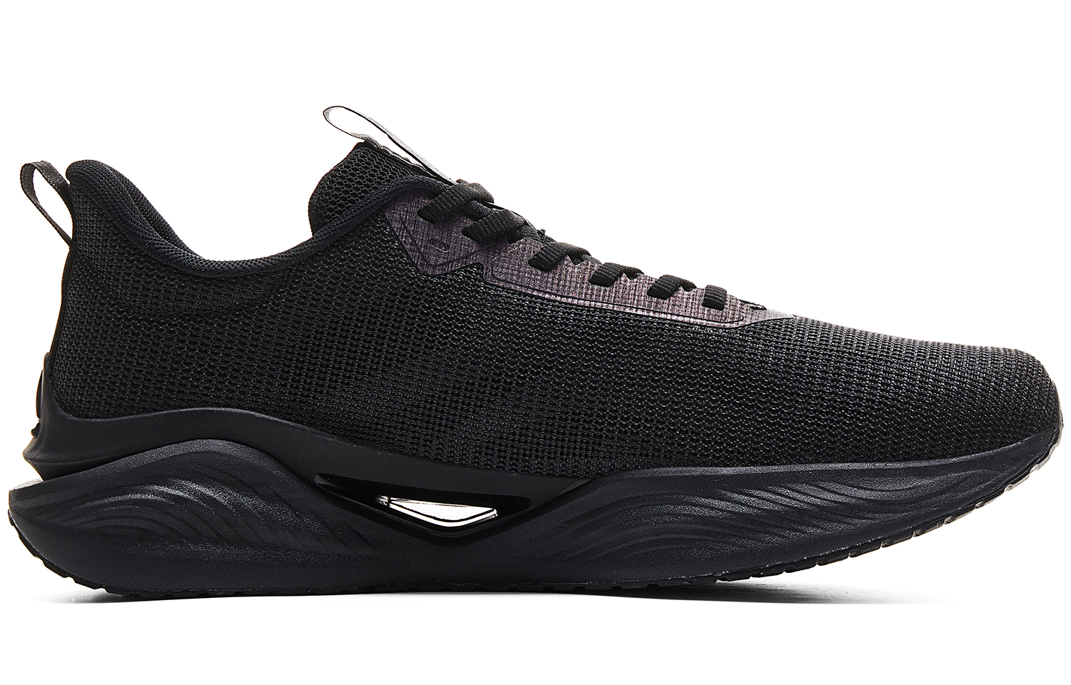 PEAK Abrasion Resistant Lightweight Rebound Low top Running Shoes Men’s All Black