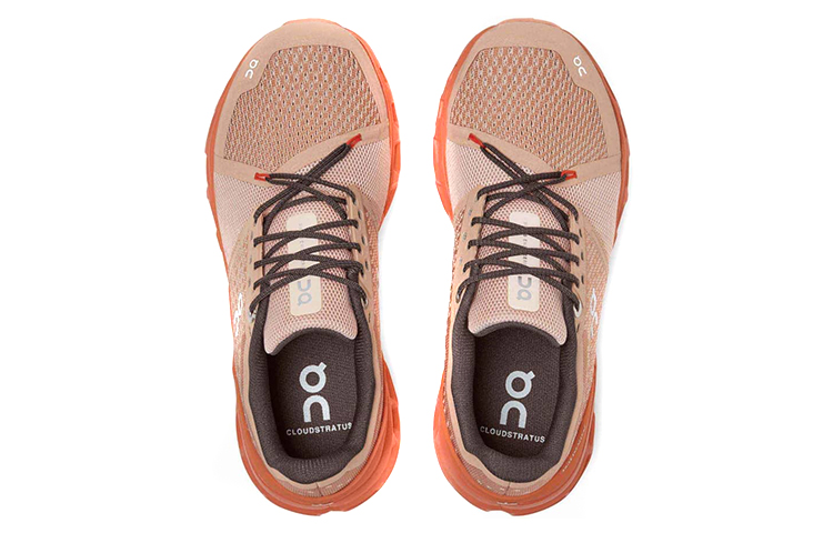 On Cloudstratus Fabric Cushioning Slip Resistant Low top Casual Running Shoes Women’s