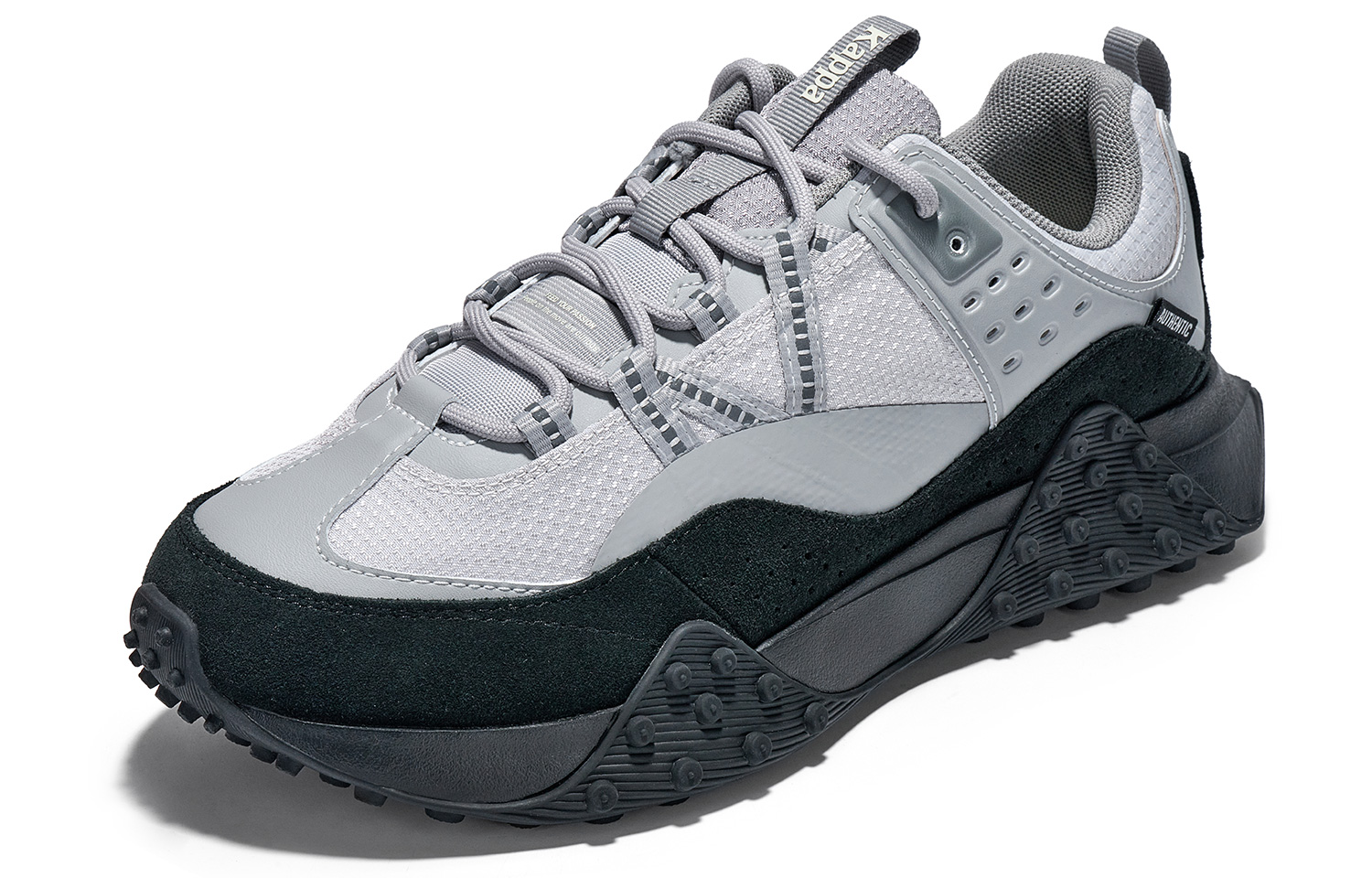 Kappa Slip Resistant Abrasion Resistant Low top Running Shoes Unisex Gray Black