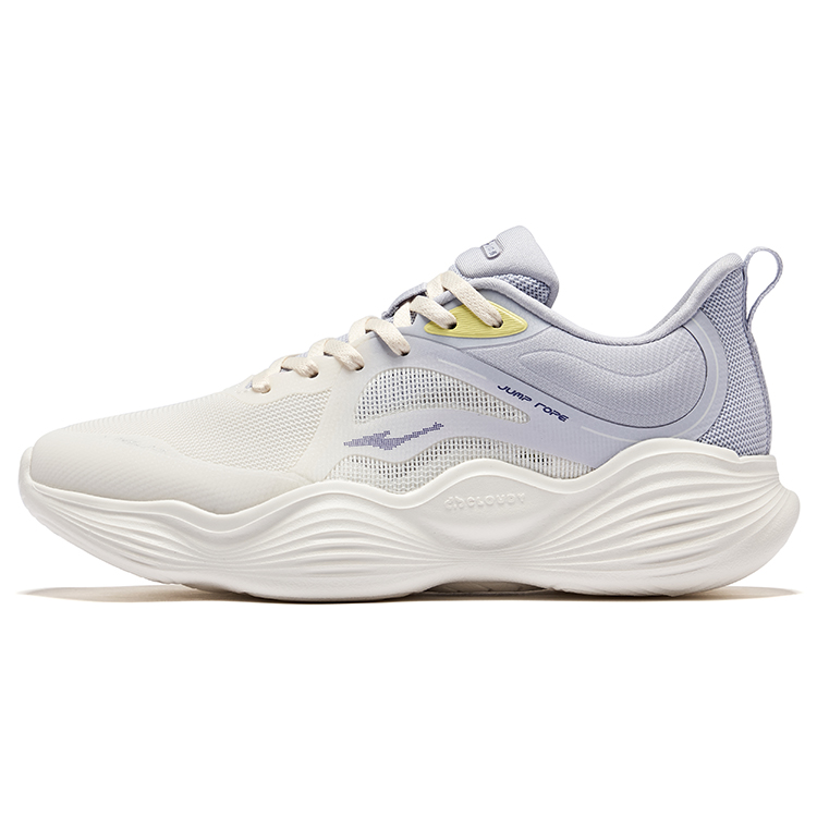 Erke Cushioning Abrasion Resistant Low top Running Shoes Women’s White Purple