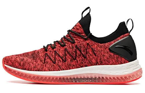 Anta Lightweight And Breathable Low top Running Shoes Men's Red Black