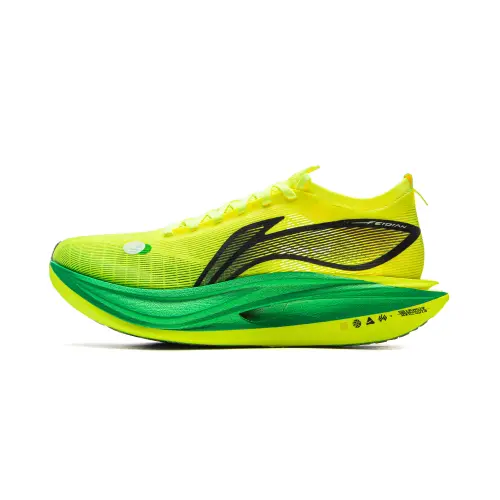 Li Ning Feidian 5 ELITE Low top Carbon Plate, Li Ning Ankle Pillow Technology Sprint Racing Running Shoes Unisex Yellow