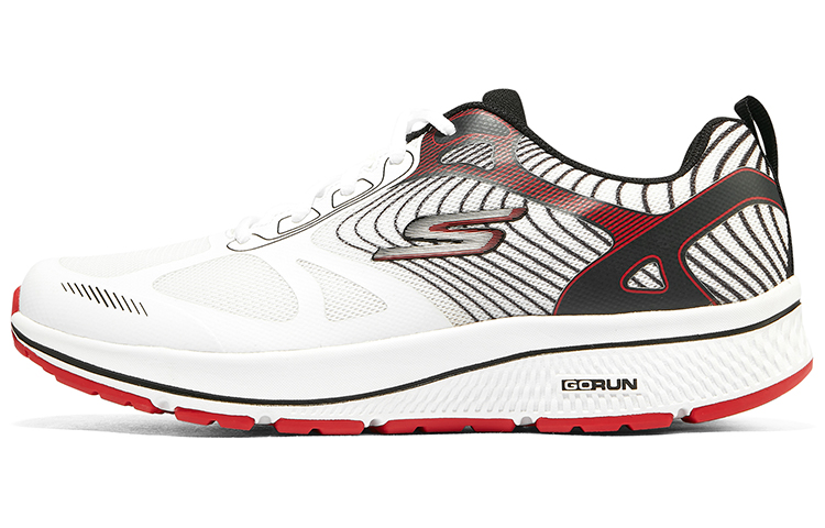 Skechers Skechers Go Run Consistent comfortable and versatile fashionable strappy soft sole low-top casual running shoes men's white gray