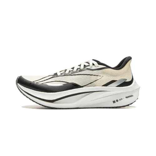 Li Ning Feidian 4 Challenger Running Shoes Women's Low Top Beige Black