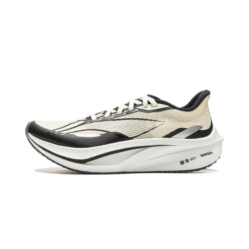 Li Ning Feidian 4 Challenger Running Shoes Women's Low Top Beige Black