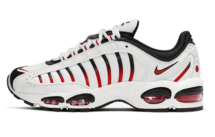 Nike Air Max Tailwind 4 Comfortable and versatile shock absorbing support Low top Casual running shoes Men's black and red gradient