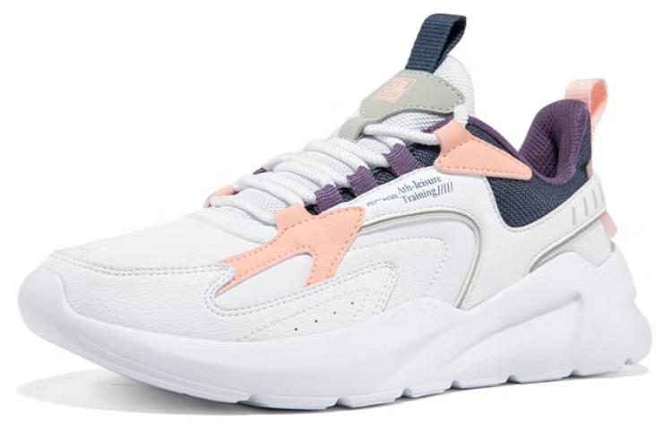 Erke Cushioning Slip Resistant Abrasion Resistant Low top Running Shoes Women’s White Blue