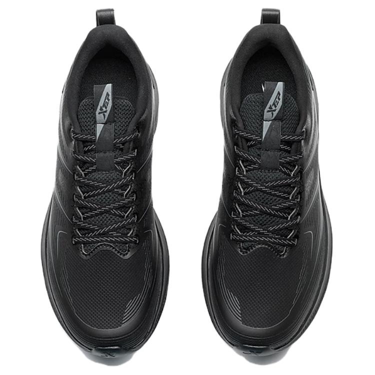 XTEP Cushioning Slip Resistant Abrasion Resistant Low top Casual Running Shoes Men’s Black Gray