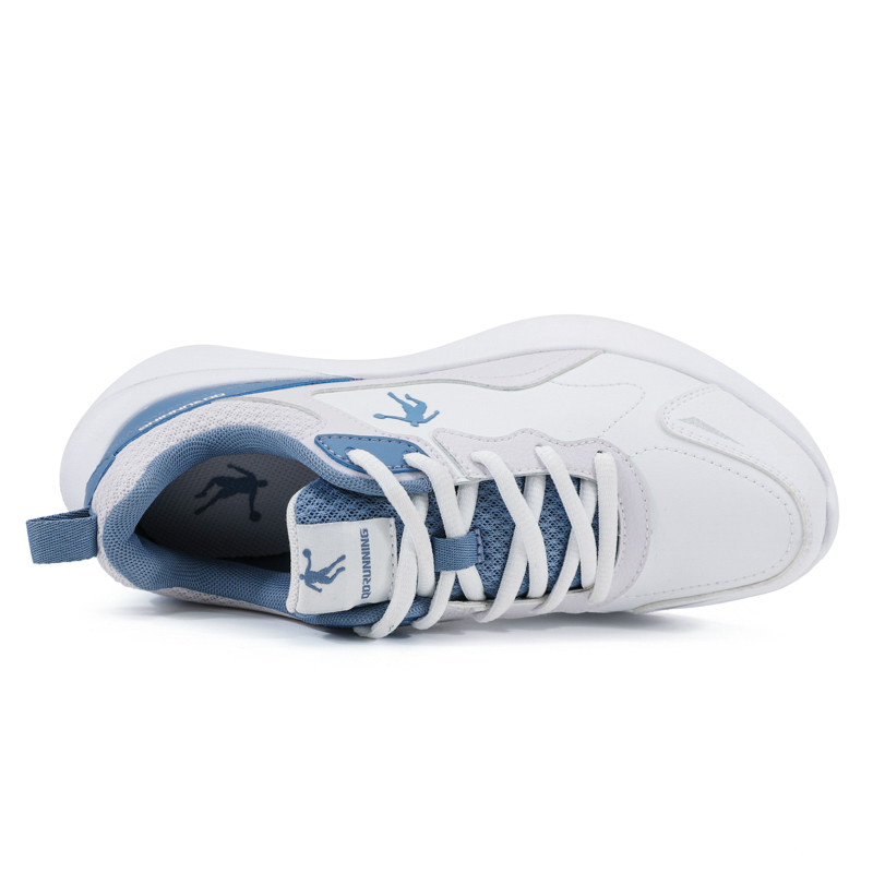 QIAODAN Non Slip And Waterproof Low top Running Shoes Women’s White Blue