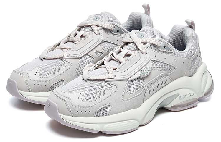 FILA FUSION Rjv D Synthetic Leather, Textile Low top Casual Running Shoes Women’s Gray Purple Silver