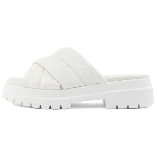 Timberland London Vibe Slides 'White Full Grain' Women's