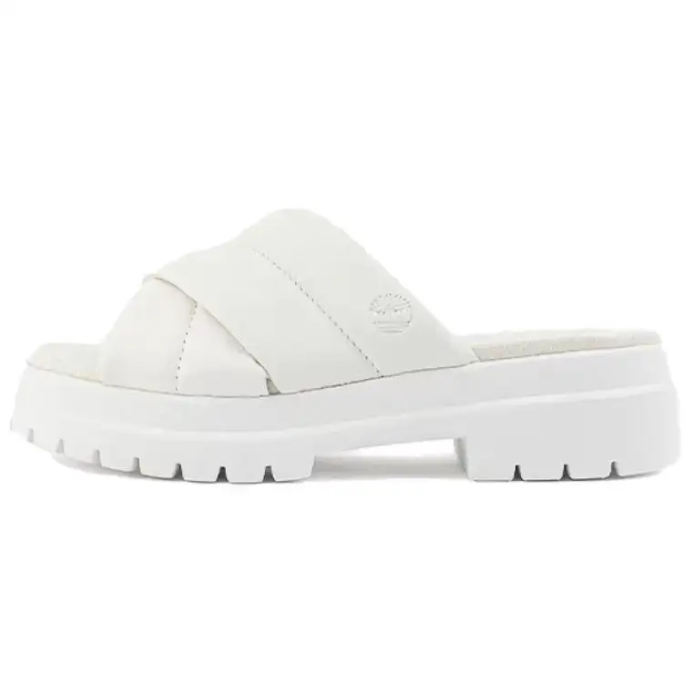 Timberland London Vibe Slides 'White Full Grain' Women's