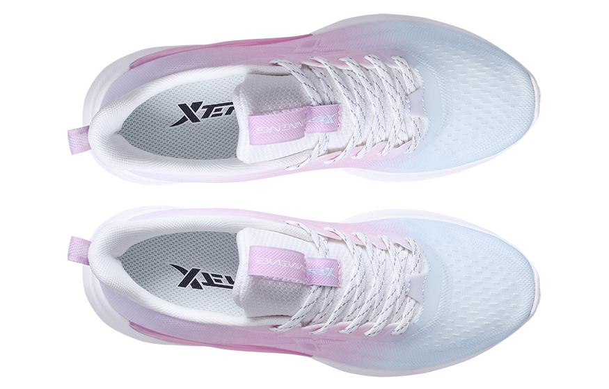 XTEP Cloud DC Comfortable Slip Resistant, Abrasion Resistant, Breathable Low top Running Shoes Women’s Pink Blue