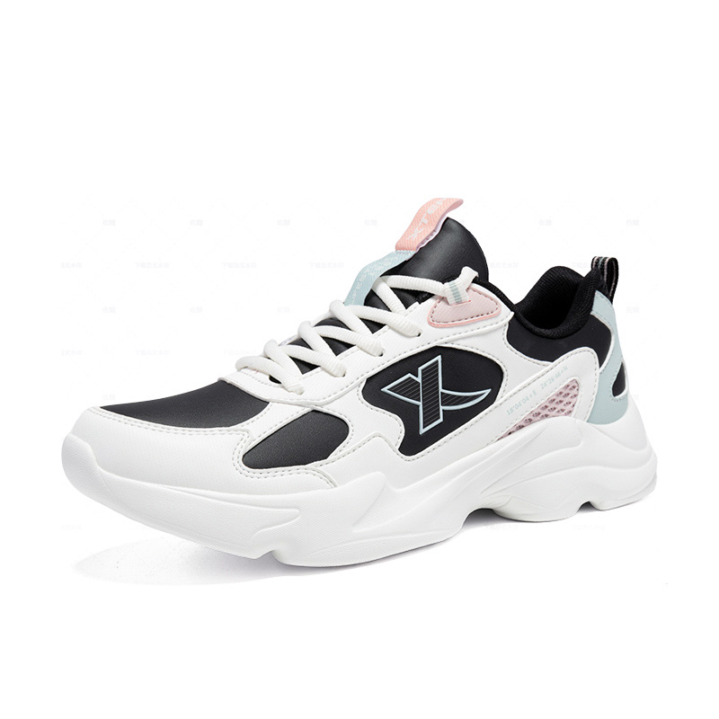 XTEP Slip Resistant, Abrasion Resistant, Breathable Low top Running Shoes Women’s White Black